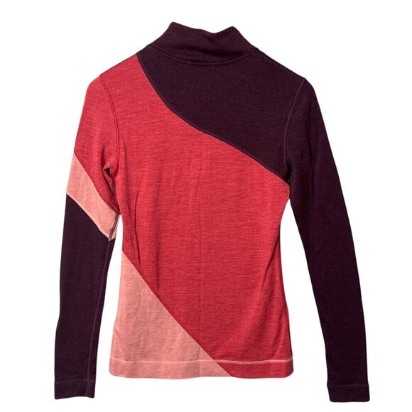 Smartwool Womens Merino 250 Baselayer Top Colorblock 1/4-Zip Size M Gorpcore - Picture 4 of 11